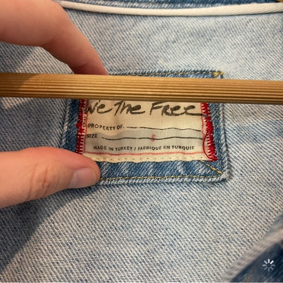 FREE PEOPLE- We The Free x Mountain Roads - oversized- Jean Shirt Jacket - Picture 8 of 16